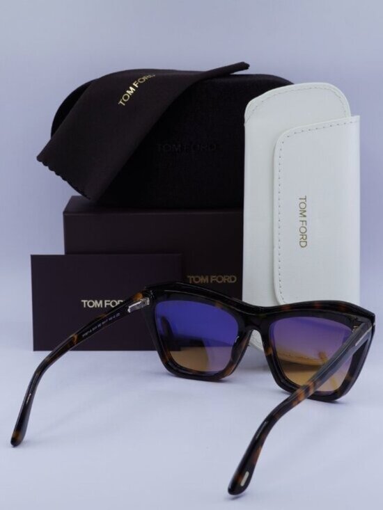 Tom Ford FT5971-B 052 Cat Eye Eyeglasses - Dark Havana 54mm